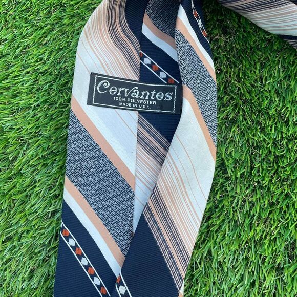 Cervantes vintage 90's striped light multicolor tie - Picture 2 of 8